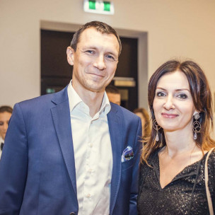 Konrad Mickiewiecz z żoną