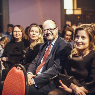 Prezydent Paweł Adamowicz oraz Małgorzata Gawron